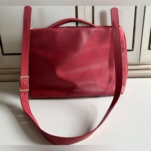 Skagen Women's Mikkeline Satchel Leather Top Handle
Handbag-berry pink